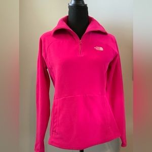 North Face Pink Fleece Pullover Jacket Size S/P